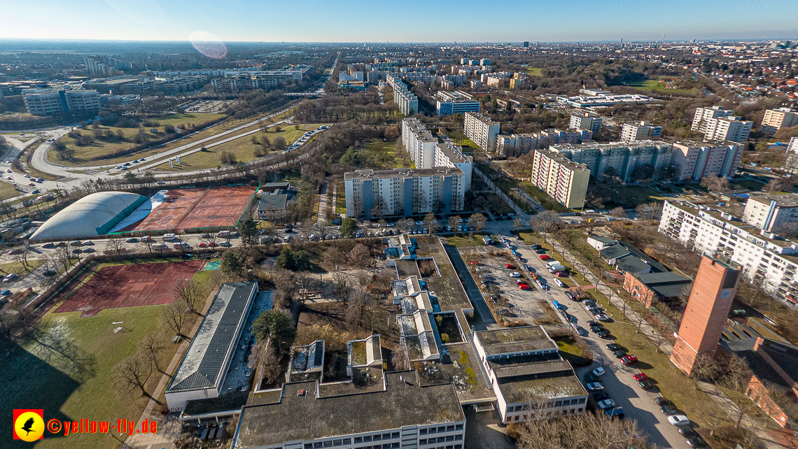 07.02.2023 - Luftbilder vom Marx-Zentrum und Umgebung in Neuperlache